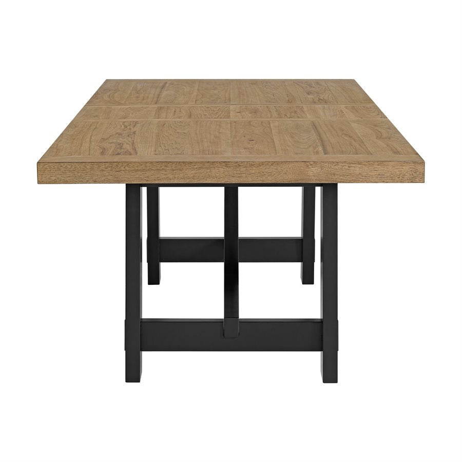 Charleston Trestle Dining Set Natural & Black