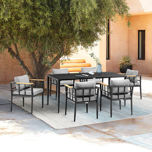 Ezra 7 Pc Outdoor Dining Collection by Armen Living