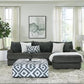 Edwards Dark Gray Polyester Sectional