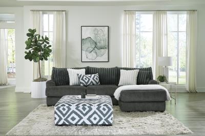 Edwards Dark Gray Polyester Sectional