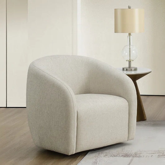 Etienne Beige Linen Swivel Chair LV03582