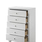 Evans B4710-4 White 5 Drawer Chest