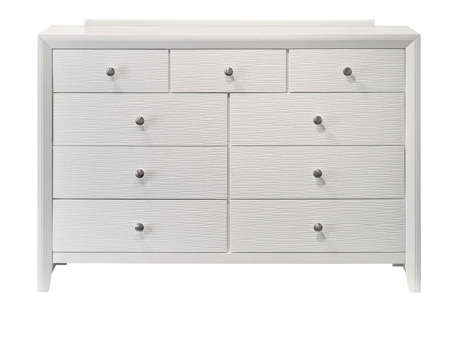 Evans B4710 White 4 Pc King Bedroom Set