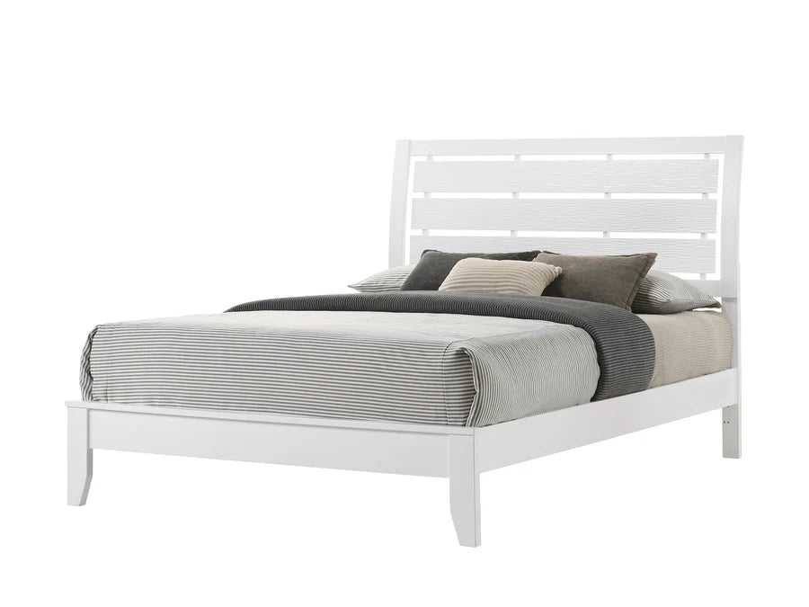 Evans B4710 White 4 Pc King Bedroom Set