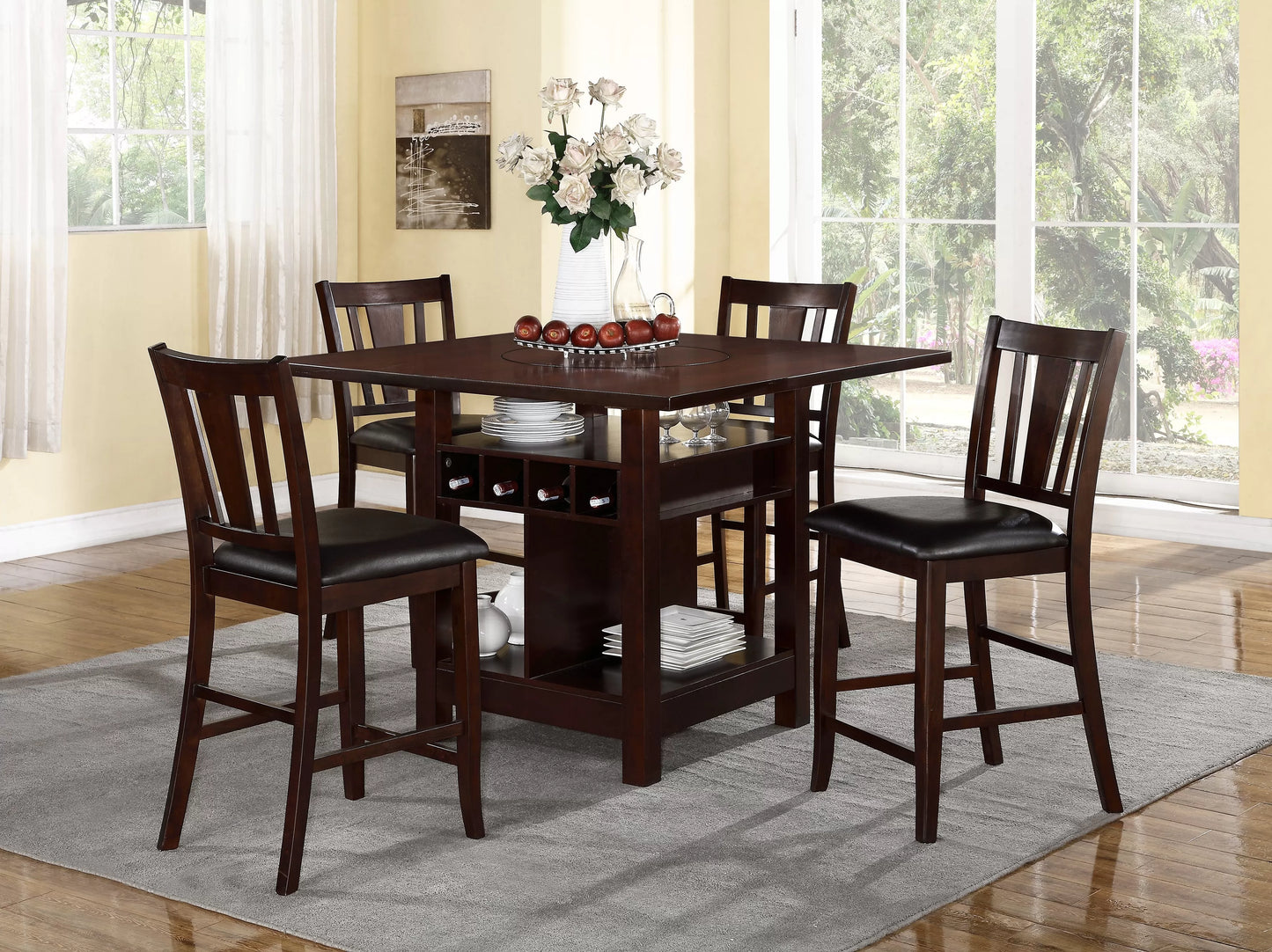 F2329 Counter Height 5 Pc Dining Set