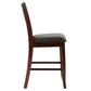 F2329 Juego de comedor contemporáneo de madera marrón rosado oscuro - Hoja de mariposa