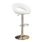Poundex F1554 White Adjustable Bar Stool