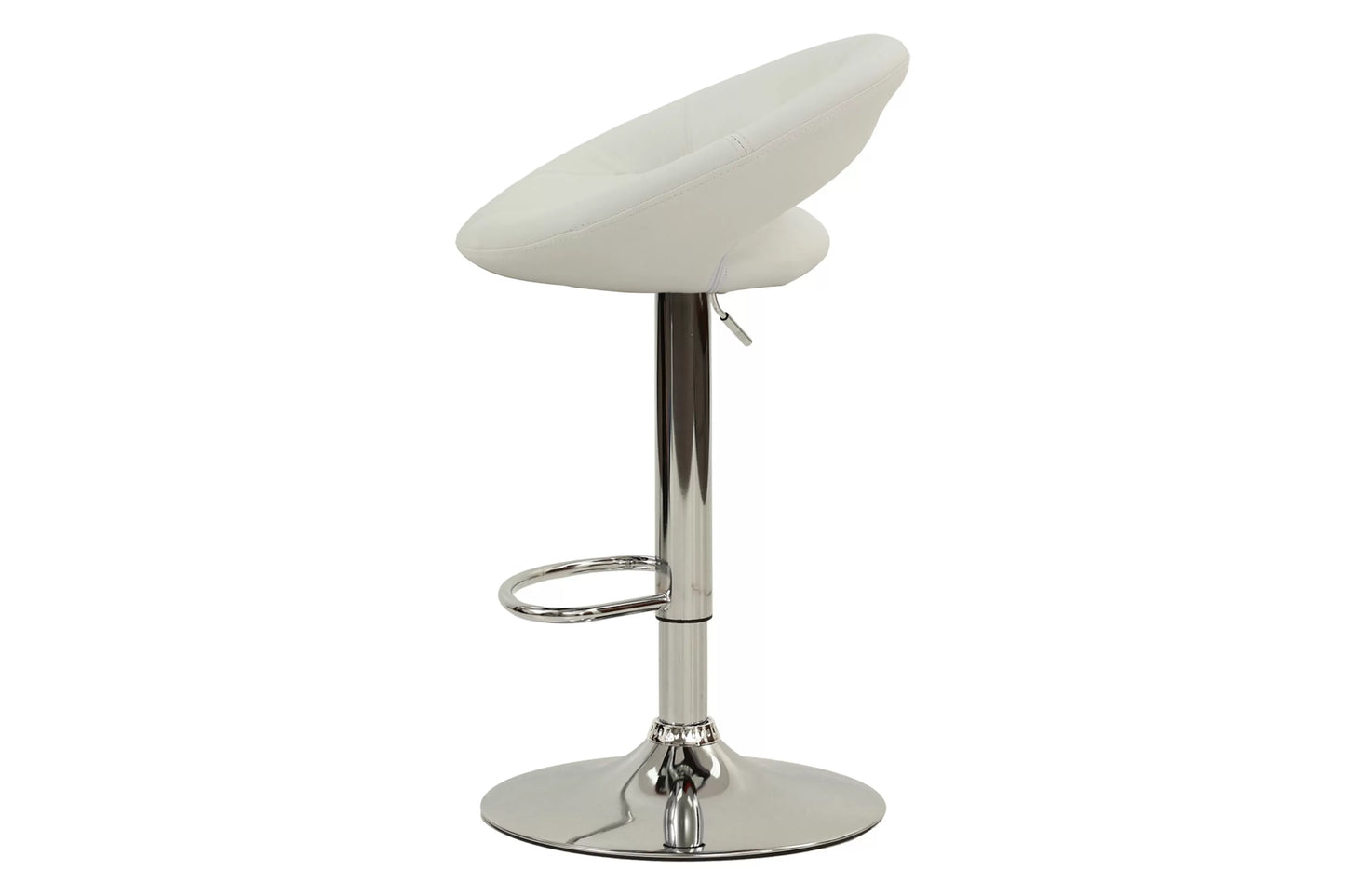 Poundex F1554 White Adjustable Bar Stool