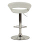 Poundex F1554 White Adjustable Bar Stool