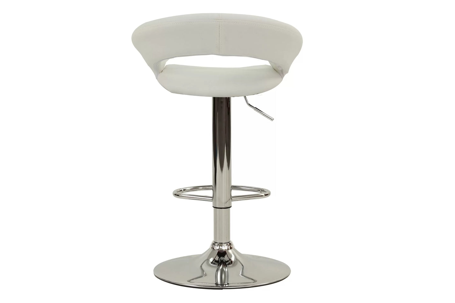 Poundex F1554 White Adjustable Bar Stool