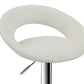 Poundex F1554 White Adjustable Bar Stool