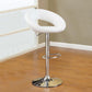 Poundex F1554 White Adjustable Bar Stool