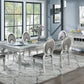 Poundex F2151 Silver Finish 7 Pc Dining Set