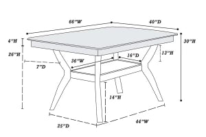 Livingston F2290 Dining Set - Poundex Furniture