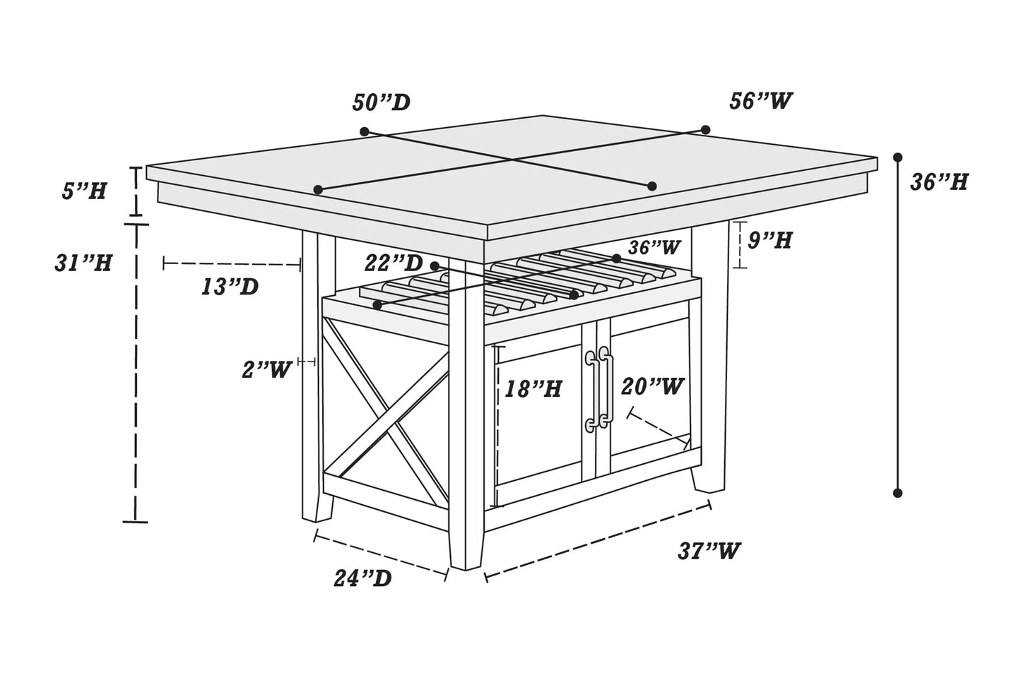 Atlanta F2569 Dining Collection - Extension Leaf