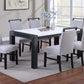 Poundex F2704 Modern 7 Pc Dining Set