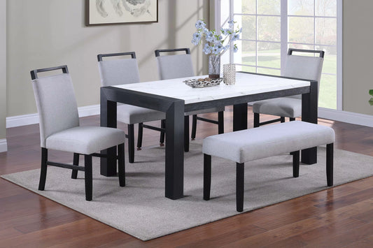 Poundex F2704 Modern 6-7 Pc Dining Set
