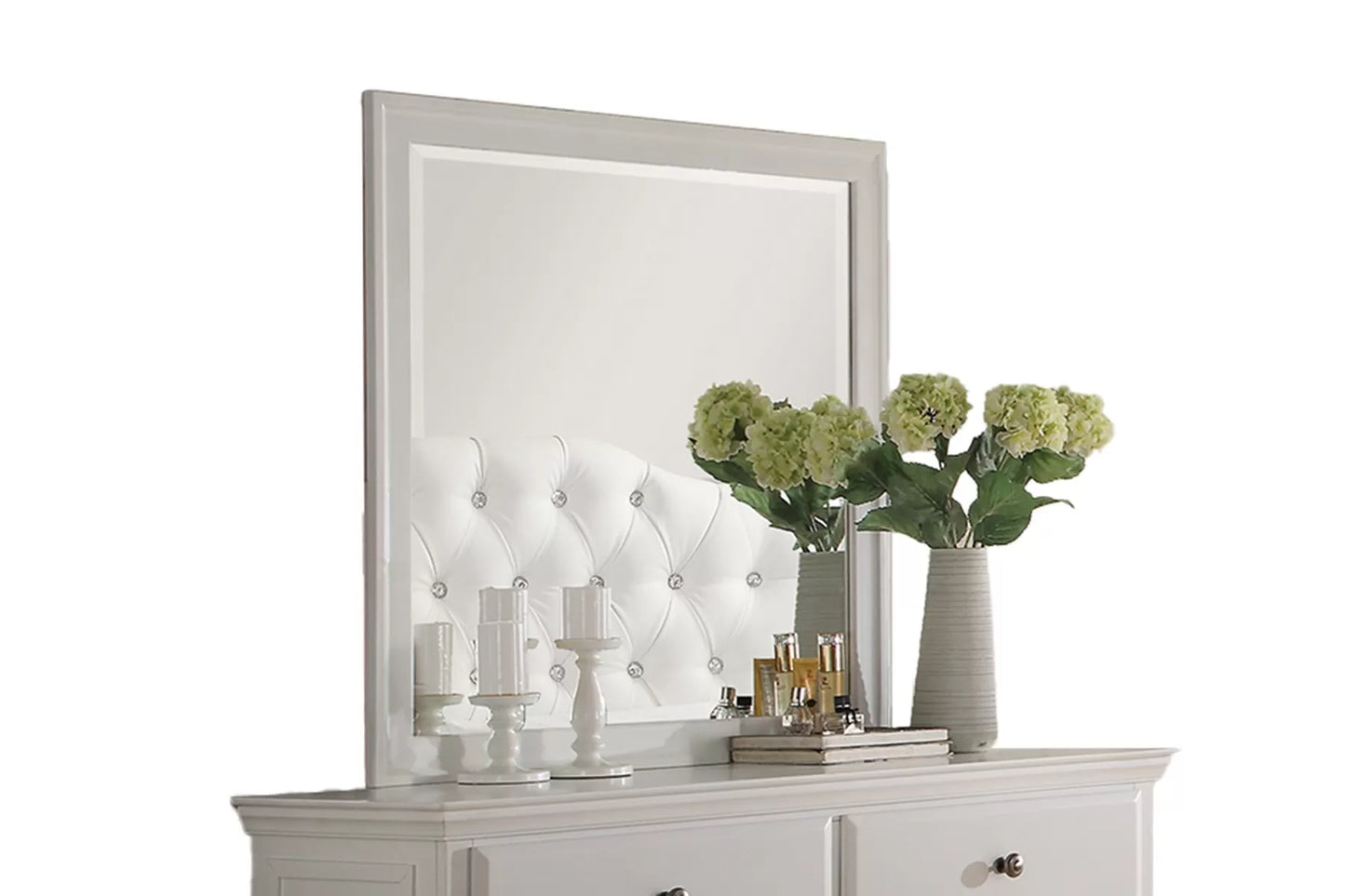 Poundex White F9270 4 Pc King Bedroom Set