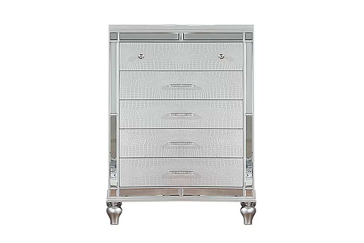 F5574 Silver 5 Drawer Chest