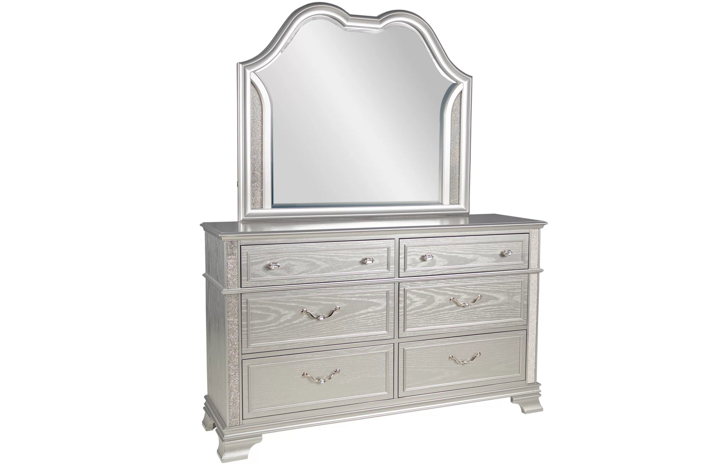 F9671 Gray 4 Pc Bedroom Set w/LED Headboard