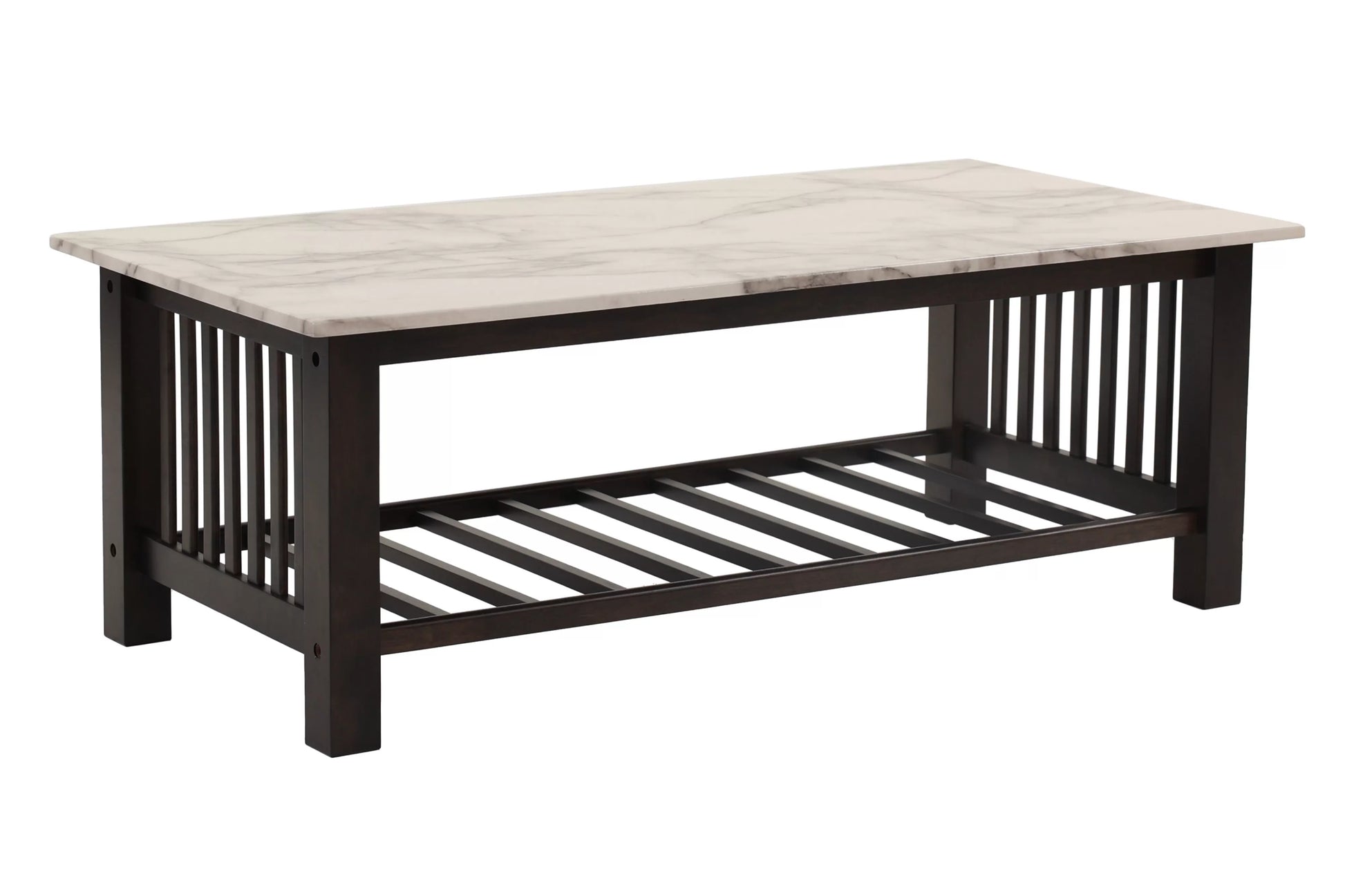 Faux Marble Coffee Table F6393 - Poundex Furniture – Bradley Home