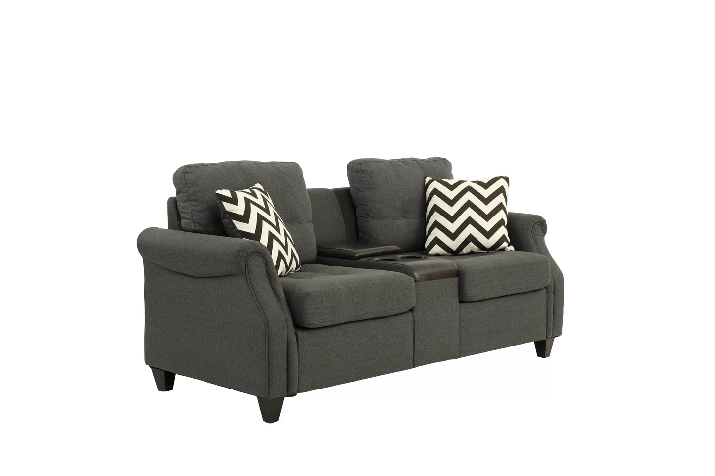 F6411 Sofa & Loveseat w/USB Console by Poundex