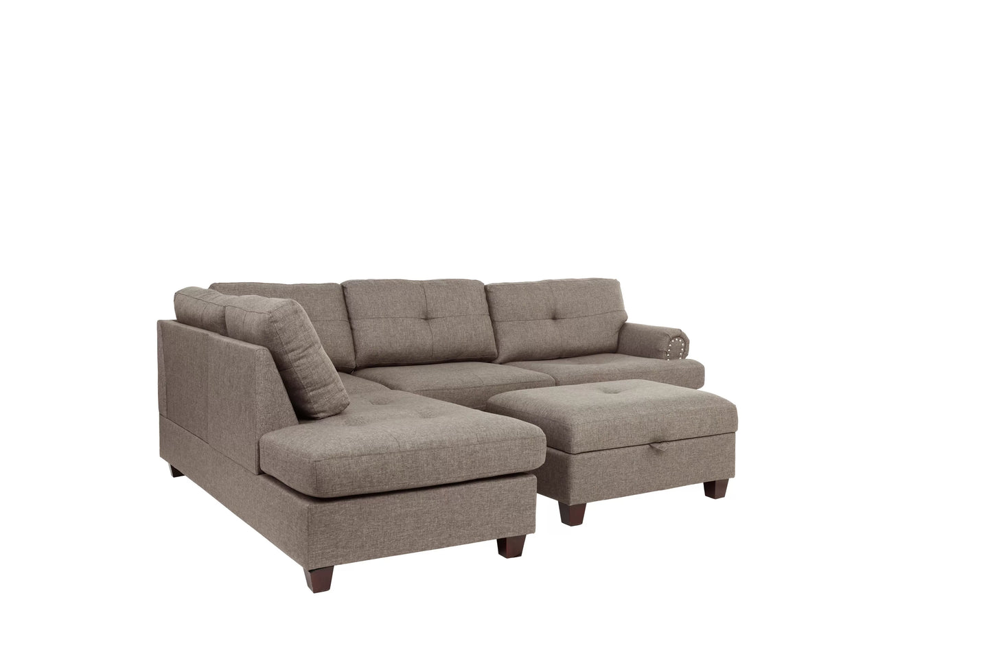 F6416 Mocha 3 Pc Reversible Sectional