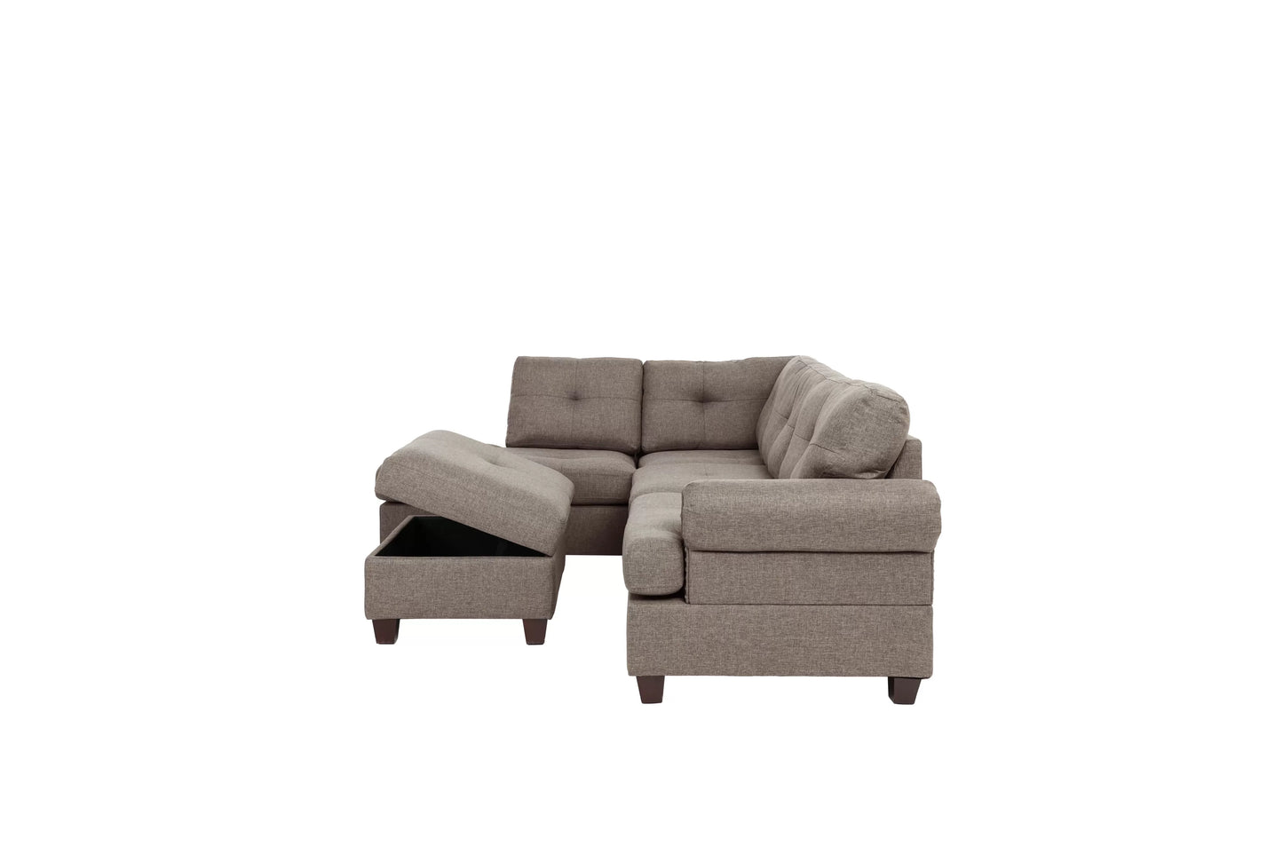 F6416 Mocha 3 Pc Reversible Sectional