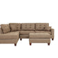 Poundex F6504 La Jolla Sectional - Coffee