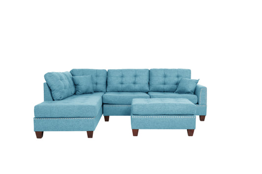 Poundex F6505 La Jolla Sectional Blue