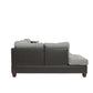 Poundex F6858 Sectional Linen Like Gray or Chocolate