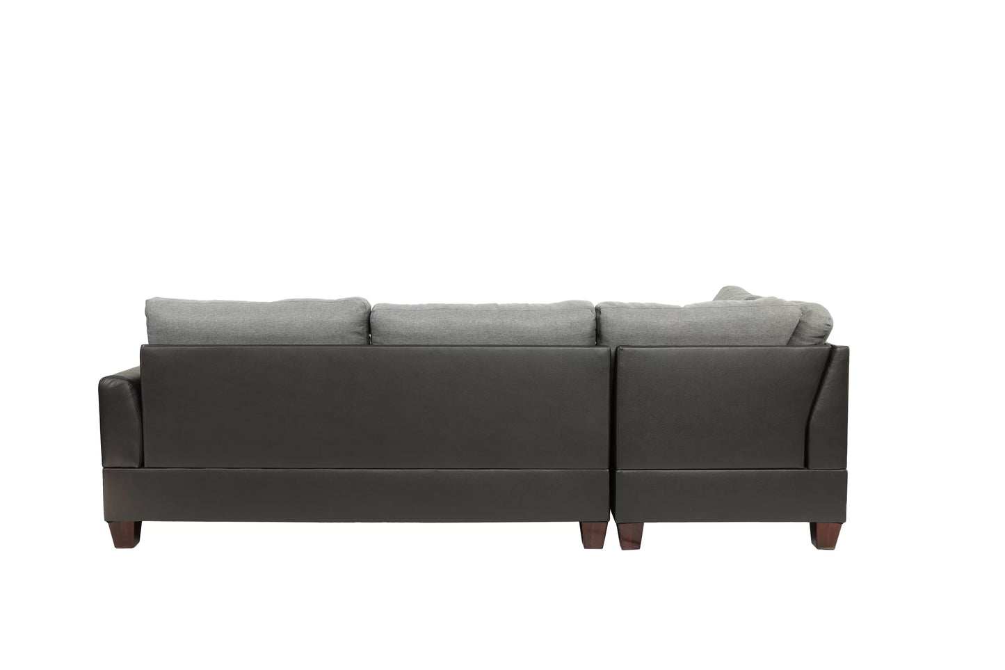 Poundex F6858 Sectional Linen Like Gray or Chocolate