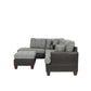 Poundex F6858 Sectional Linen Like Gray or Chocolate