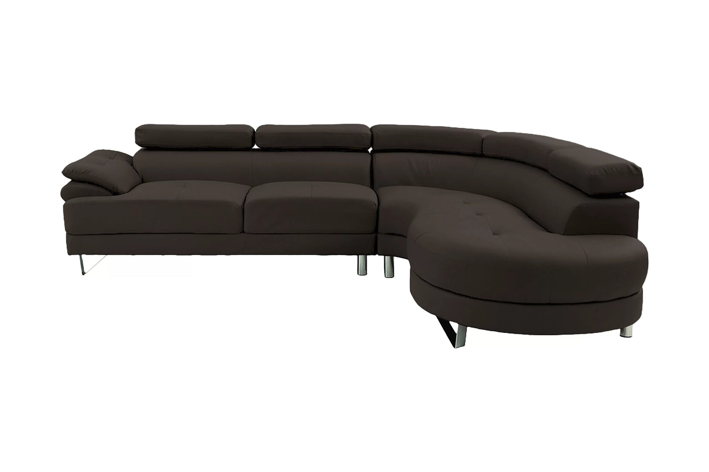 Poundex F6969 Espresso 2 Pc Sectional