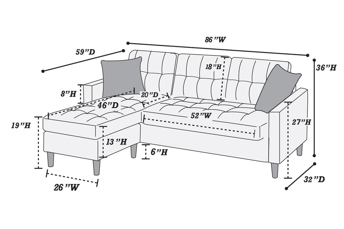 F7084 Carson Reversible Sectional - 3 Colors