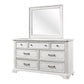 Clara 4 Pc Distressed White Finish Bedroom Set