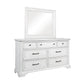 Clara 4 Pc Distressed White Finish Bedroom Set