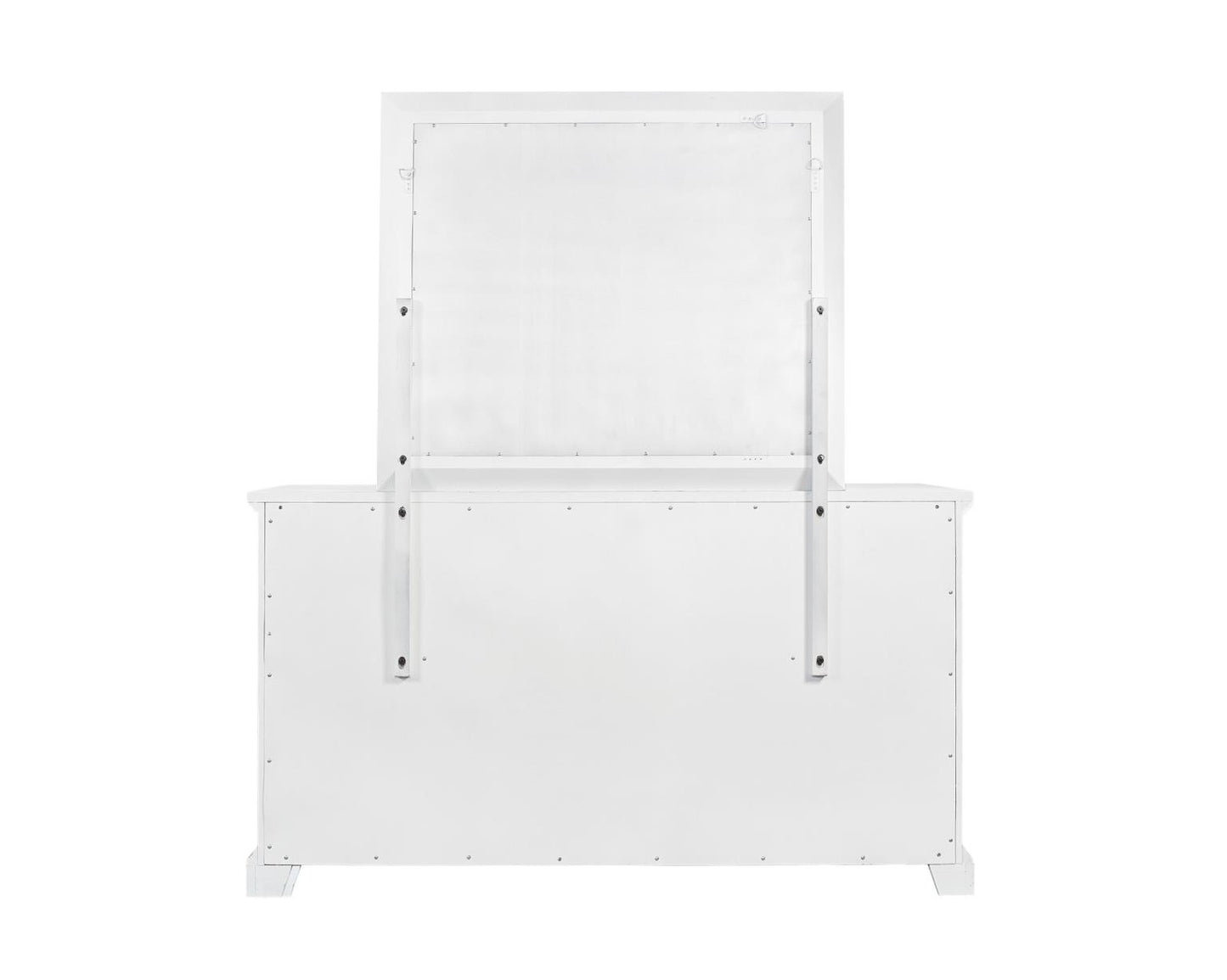 Clara 4 Pc Distressed White Finish Bedroom Set