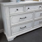 Clara 4 Pc Distressed White Finish Bedroom Set