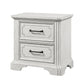 Clara 4 Pc Distressed White Finish Bedroom Set