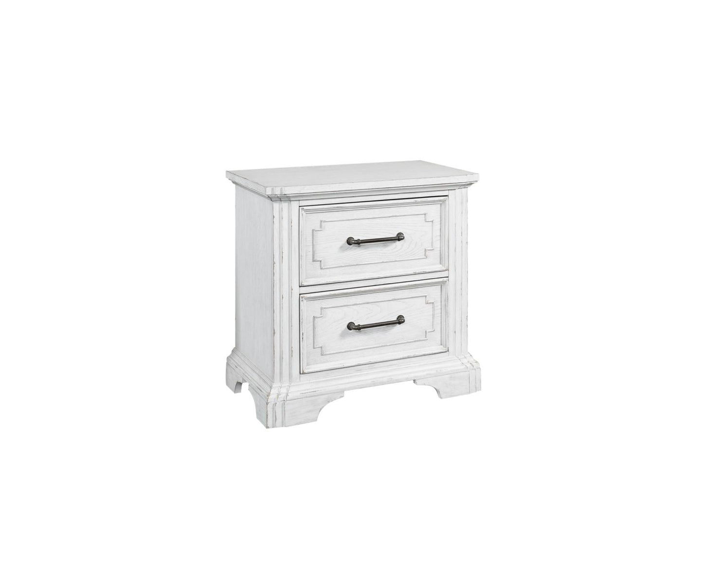 Clara 4 Pc Distressed White Finish Bedroom Set