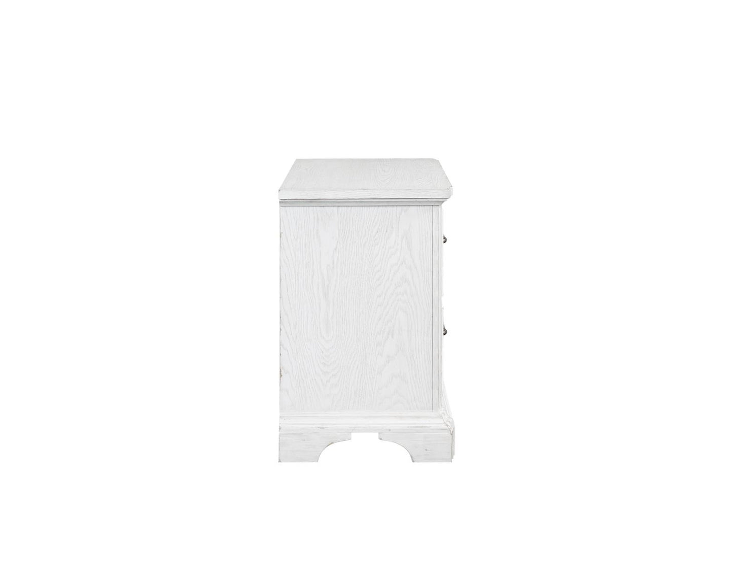 Clara 4 Pc Distressed White Finish Bedroom Set