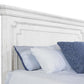 Clara 4 Pc Distressed White Finish Bedroom Set