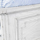 Clara 4 Pc Distressed White Finish Bedroom Set