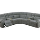 Poundex F8127 Smoke 3 Pc Motion Sectional