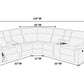 Poundex F8127 Smoke 3 Pc Motion Sectional
