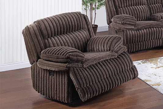 F8134 Chocolate Glider Recliner