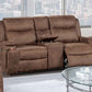 Poundex F8153 Walnut Motion Sofa & Love