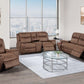 Poundex F8153 Walnut Motion Sofa & Love