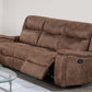 Poundex F8153 Walnut Motion Sofa & Love
